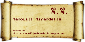Manowill Mirandella névjegykártya